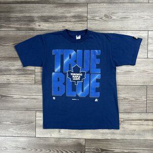 Vintage Toronto Maple Leafs Starter True Blue NHL T Shirt